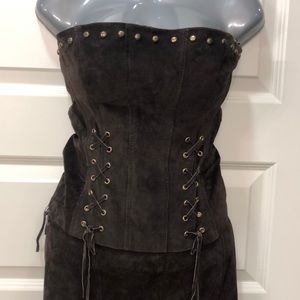 Marciano leather tube top size S and skirt size 2